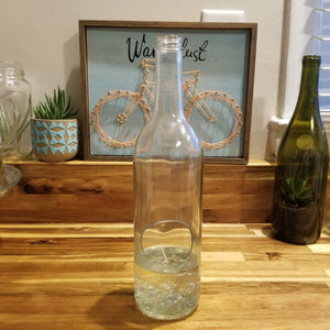 Wine Bottle Candle - Clear