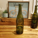 Wine Bottle Candle - Green