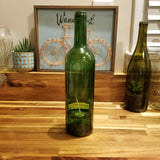 Wine Bottle Candle - Green